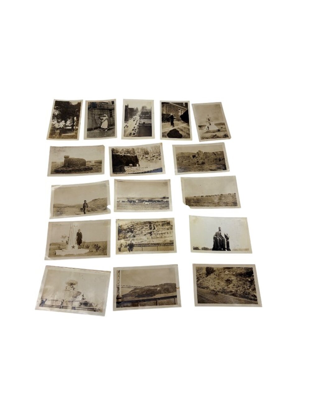 1930s Snapshot Photo Lot Grand Canyon Travel Americana Ranch Desert 17pc Views
